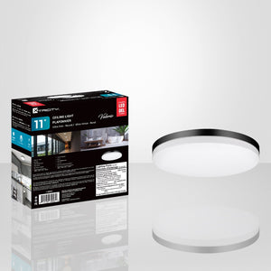 Xtricity - Ensemble de 2 Plafonniers Ronds avec DEL Intégrées, Diamètre de 11", De la Collection Valerio, Noir - Simple Boutique