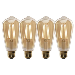 Xtricity - Ensemble de 4 Ampoules DEL Style à l'ancienne, 5W, Culot E26, 2200K Blanc Doux - Simple Boutique