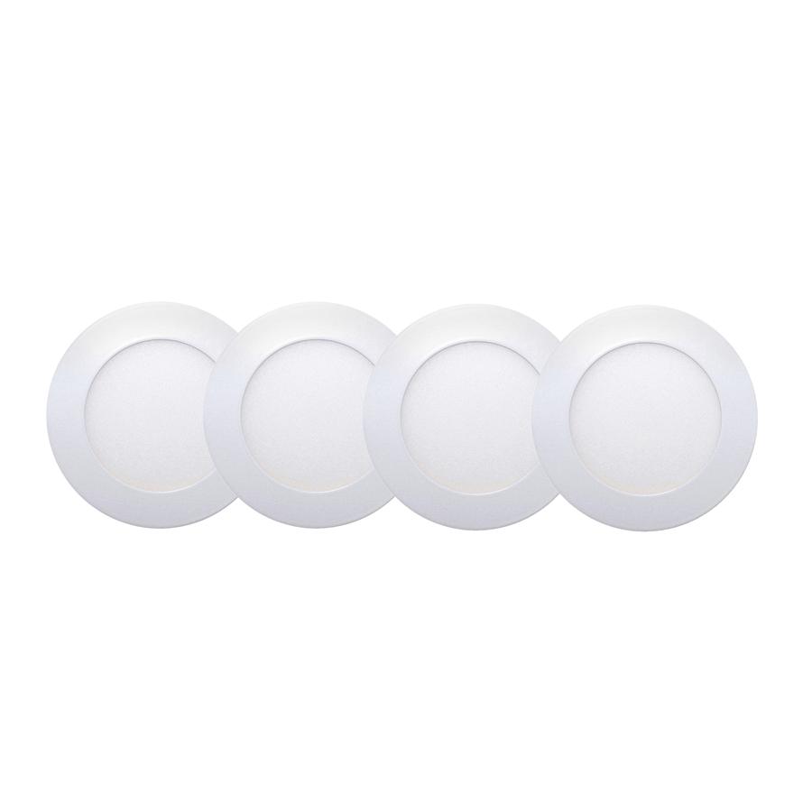 Xtricity - Ensemble de 4 Lumières Encastrées DEL, Diamètre de 4'', Gradable, 10W, 3 Options de Couleurs - Simple Boutique