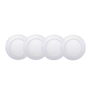 Xtricity - Ensemble de 4 Lumières Encastrées DEL, Diamètre de 4'', Gradable, 10W, 3 Options de Couleurs - Simple Boutique