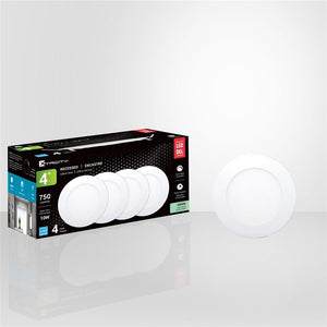 Xtricity - Ensemble de 4 Lumières Encastrées DEL, Diamètre de 4'', Gradables, 10W, 4000K Blanc Froid - Simple Boutique