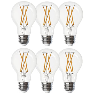 Xtricity - Ensemble de 6 Ampoules DEL à Économie d'énergie, Gradable, 9W, Type A, 3000K Blanc Doux - Simple Boutique