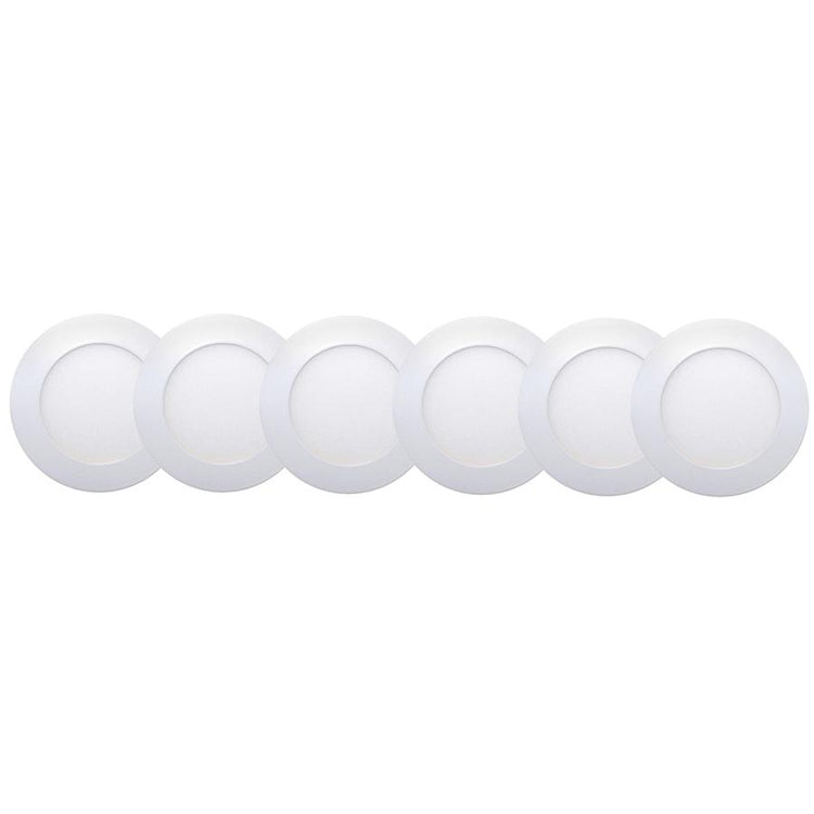 Xtricity - Ensemble de 6 Lumières Encastrées DEL, Diamètre de 4'', Gradables, 10W, 3000K Blanc Doux - Simple Boutique