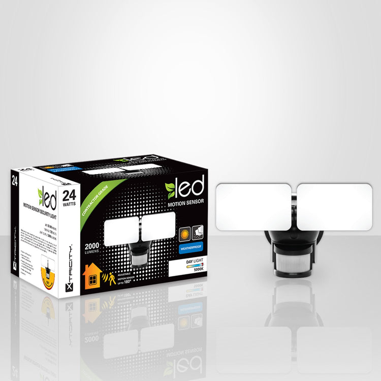 Xtricity Fixture Extérieur de Securité 2 Têtes au DEL 24w 5000k2000l - Simple Boutique