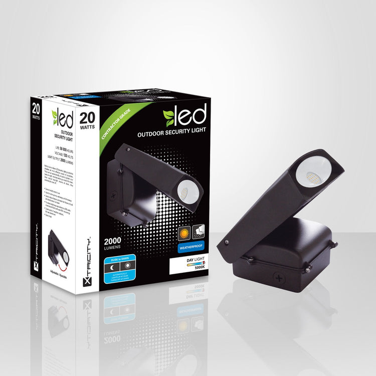 Xtricity Fixture Extérieur de Securité au DEL 20w 5000k 2000l - Simple Boutique