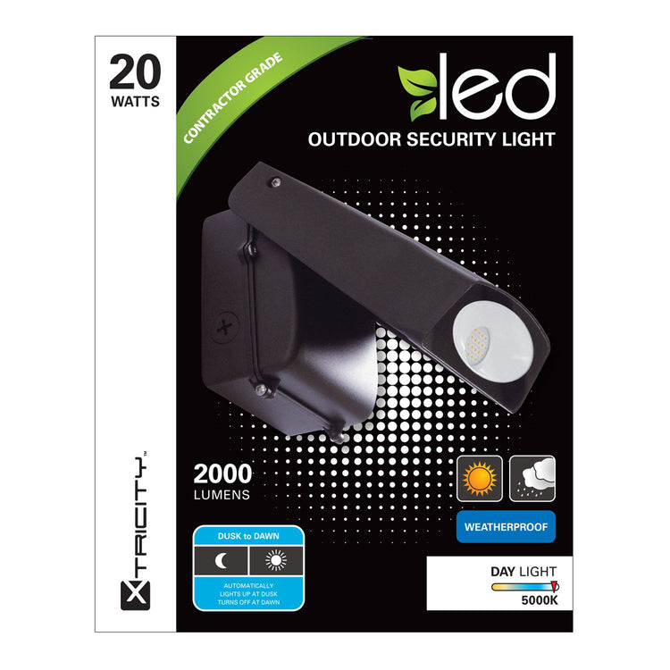 Xtricity Fixture Extérieur de Securité au DEL 20w 5000k 2000l - Simple Boutique
