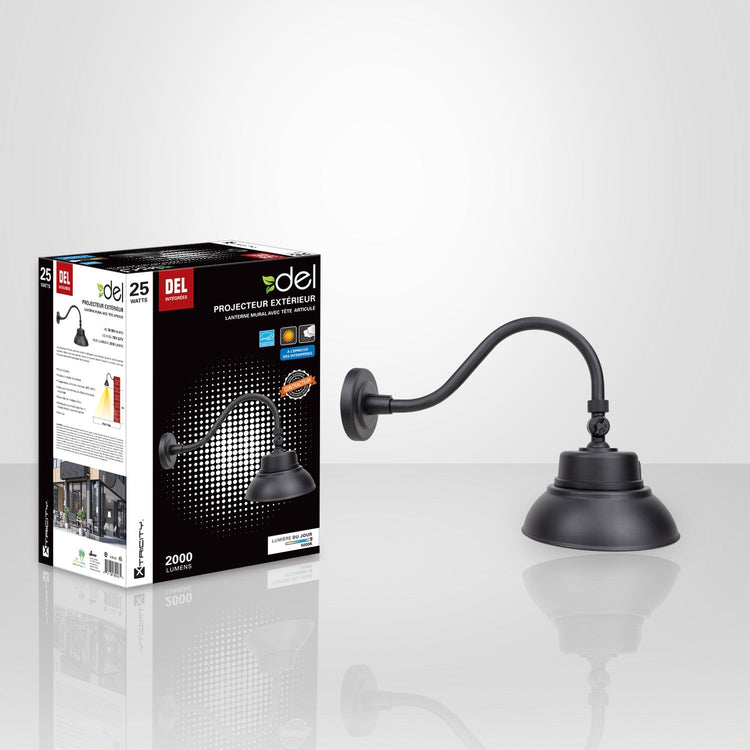 Xtricity - Fixture de Sécurité Extérieur DEL, 2000 Lumens, 25W, 5000K Lumière du Jour - Simple Boutique
