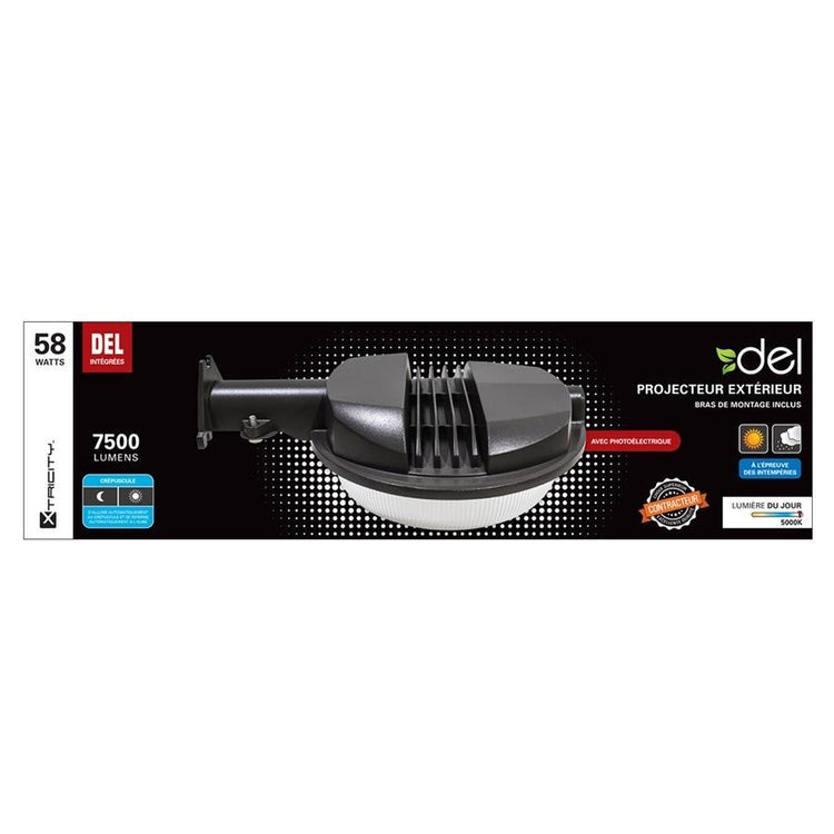 Xtricity Fixture exterieur de securité au DEL 58W/5000k et photocell - Simple Boutique