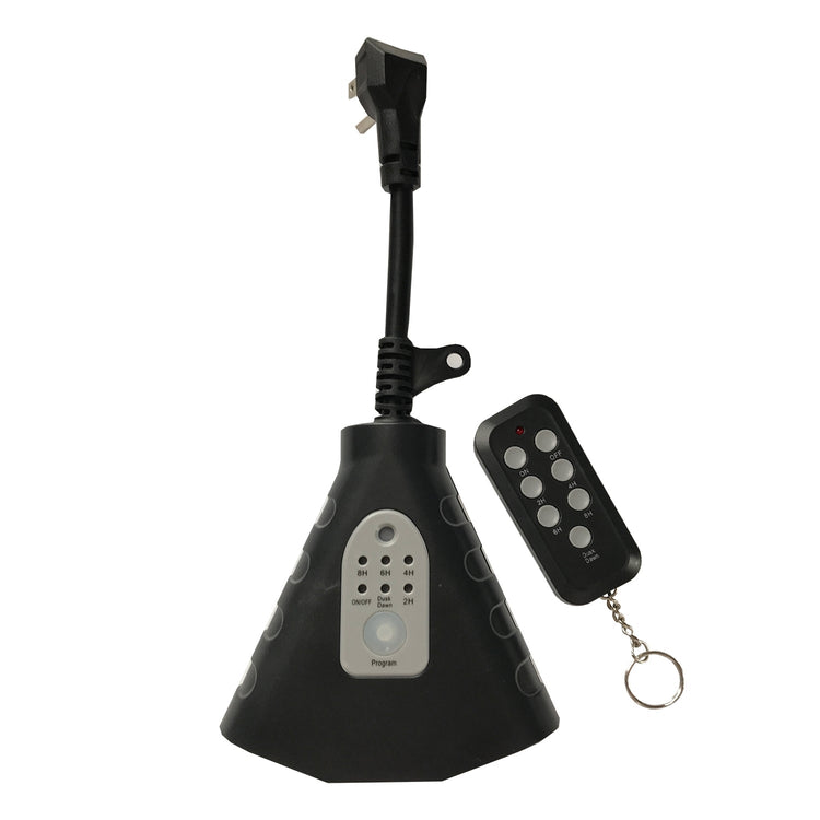 Xtricity - Interrupteur Intelligent à 3 Prises Électriques avec Télécommande, Wi-Fi, Pour Usage Extérieur, Noir - Simple Boutique