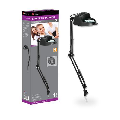 Xtricity Lampe De Table Avec Loupe A Bras Articulé 60W Noir - Simple Boutique