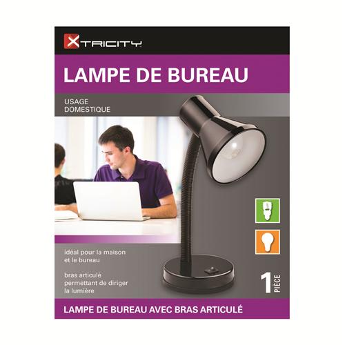 Xtricity Lampe De Table Bras Articulé 60W Noir - Simple Boutique