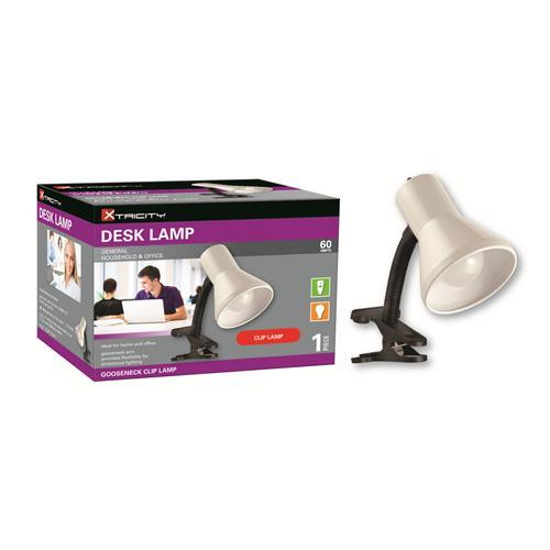 Xtricity Lampe De Table Bras Articulé Pince 60W Blanc - Simple Boutique