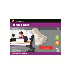 Xtricity Lampe De Table Bras Articulé Pince 60W Blanc - Simple Boutique
