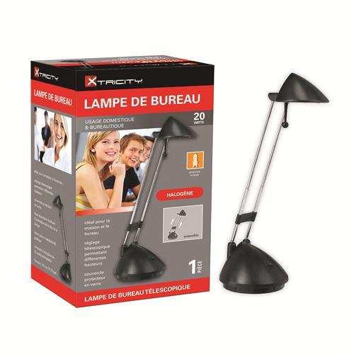 Xtricity Lampe De Table Halogen Bras Telescopique 20W Noir - Simple Boutique