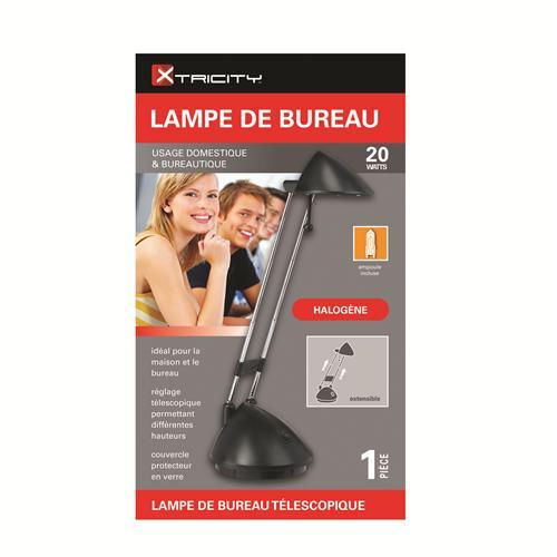 Xtricity Lampe De Table Halogen Bras Telescopique 20W Noir - Simple Boutique