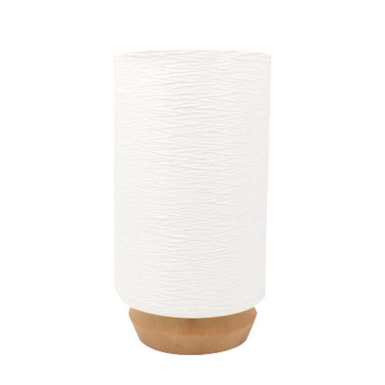 Xtricity - Lampe de Table Cylindrique, 6.29'' x 12'', De la Collection WoodWard, Blanc - Simple Boutique