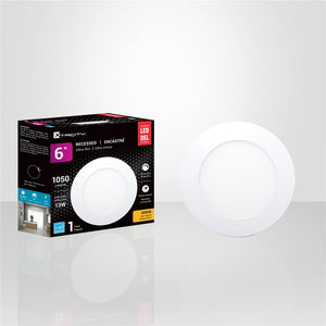 Xtricity - Lumière Encastrée DEL, Diamètre de 6'', Gradable, 13W, 3000K Blanc Doux - Simple Boutique