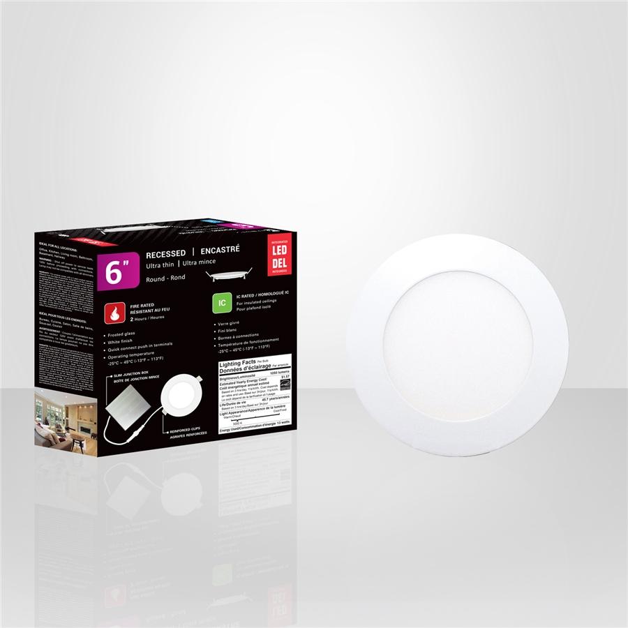 Xtricity - Lumière Encastrée DEL, Diamètre de 6'', Gradable, 13W, 3000K Blanc Doux - Simple Boutique