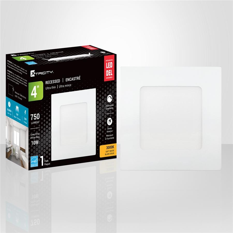 Xtricity - Lumière Encastrée DEL, Largeur de 4'', Gradable, 10W, 3000K Blanc Doux - Simple Boutique