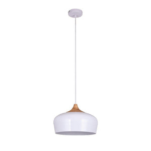 Xtricity - Luminaire Suspendu, Largeur de 13.8'', De la Collection Belmont, Blanc et Bois - Simple Boutique