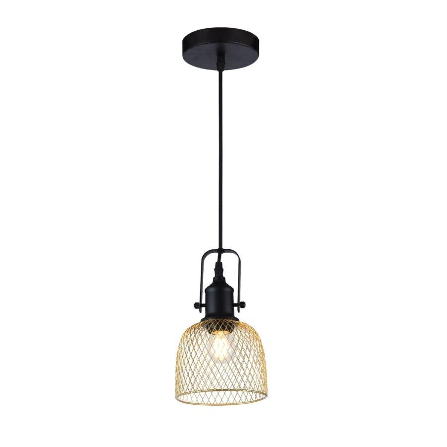 Xtricity - Luminaire Suspendu, Largeur de 5.5'', De la Collection Brentford, Noir et Or - Simple Boutique
