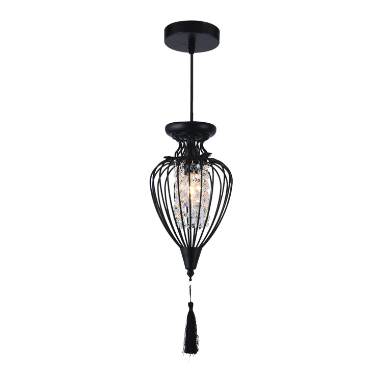 Xtricity - Luminaire Suspendu à 1 Lumières, Largeur de 9.1'', De la Collection QueensDown, Noir - Simple Boutique