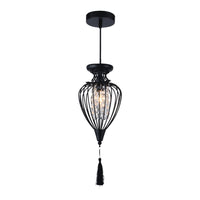 Xtricity - Luminaire Suspendu à 1 Lumières, Largeur de 9.1'', De la Collection QueensDown, Noir - Simple Boutique