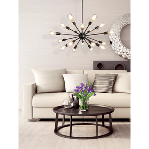 Xtricity - Luminaire Suspendu à 18 Lumières, Longeur de 33.8'', De la Collection Lucerne, Noir - Simple Boutique