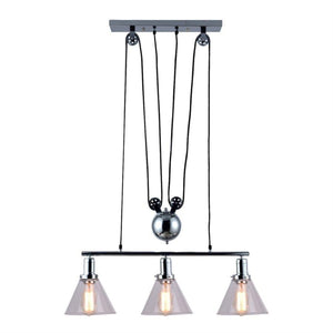 Xtricity - Luminaire Suspendu à 3 Lumières, Largeur de 29.1'', De la Collection Dakota, Chrome - Simple Boutique