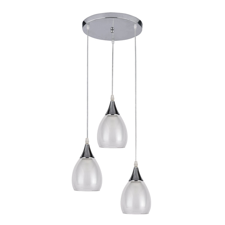 Xtricity - Luminaire Suspendu à 3 Lumières, Largeur de 9.8'', De la Collection Repley, Blanc - Simple Boutique