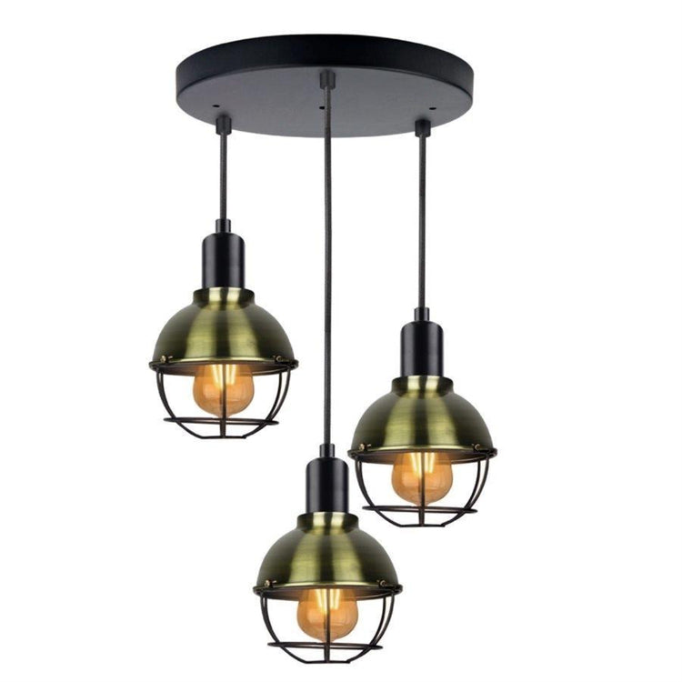 Xtricity - Luminaire Suspendu à 3 Lumières. Largeur 11.81'', De la Collection Grimaldi, Noir - Simple Boutique
