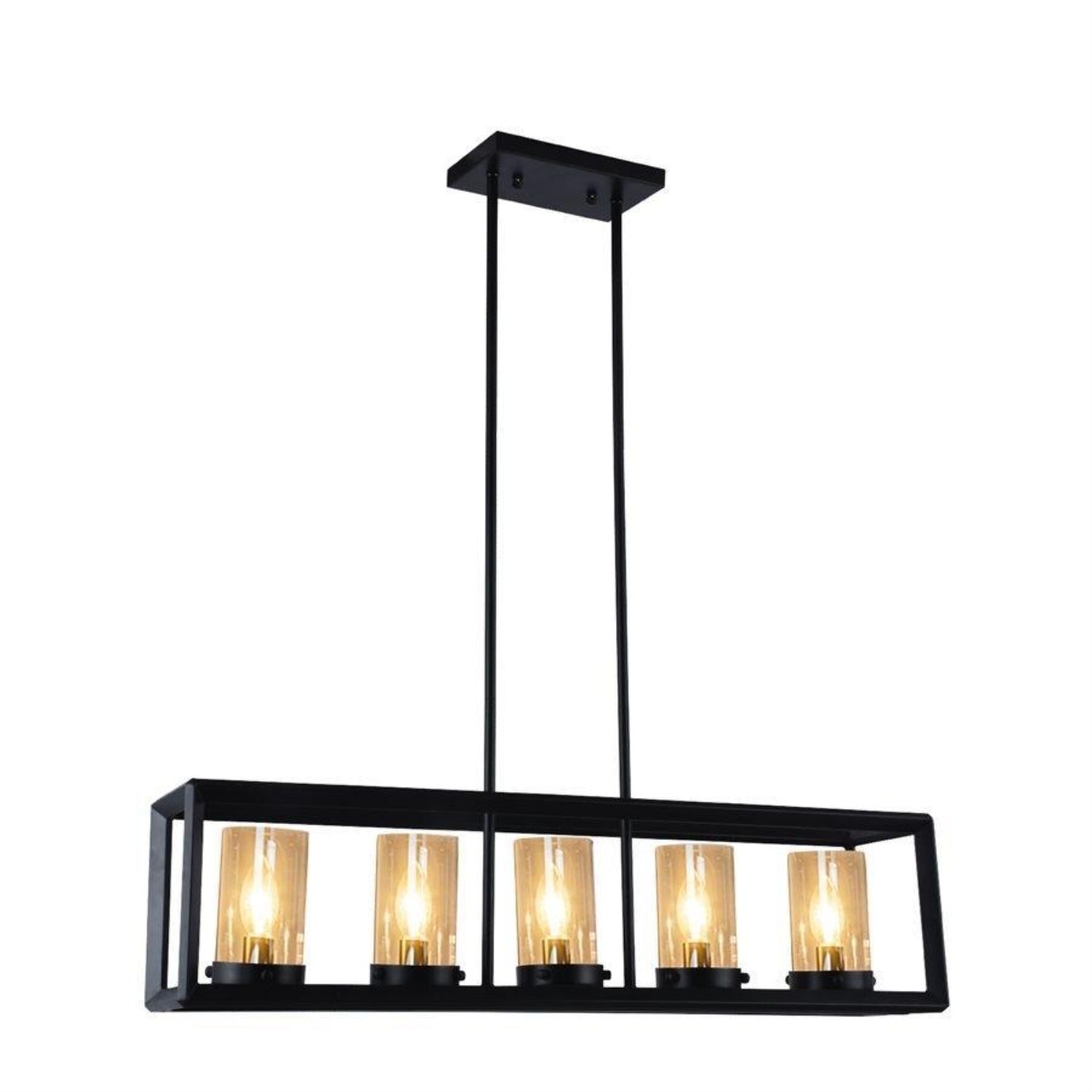 Xtricity - Luminaire Suspendu à 5 Lumières, Largeur de 30.7'', De la Collection Noble, Noir - Simple Boutique