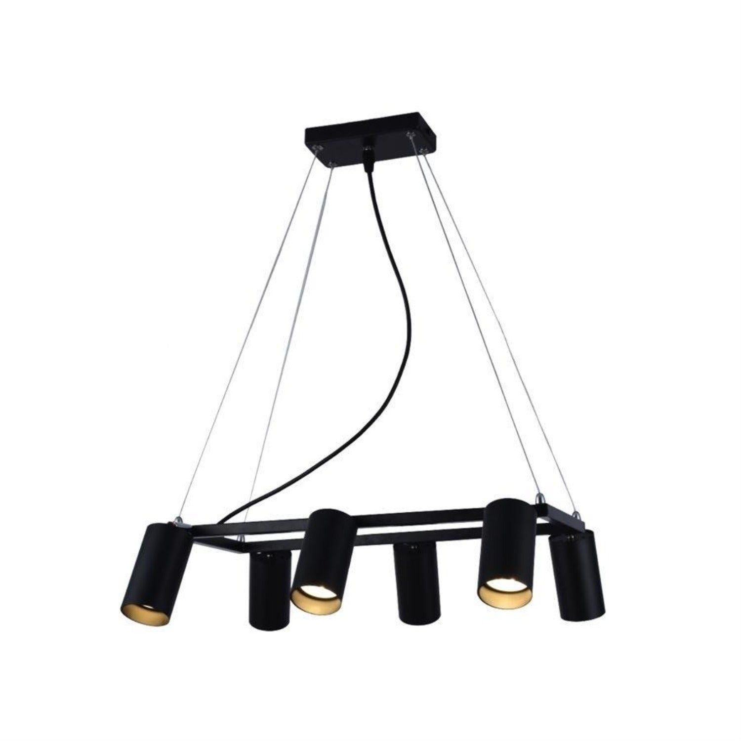Xtricity - Luminaire Suspendu à 6 Lumières, Largeur de 17.7'', De la Collection Palmer, Noir - Simple Boutique