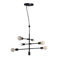 Xtricity - Luminaire Suspendu à 6 Lumières, Largeur de 23'', De la Collection Elixir, Noir - Simple Boutique