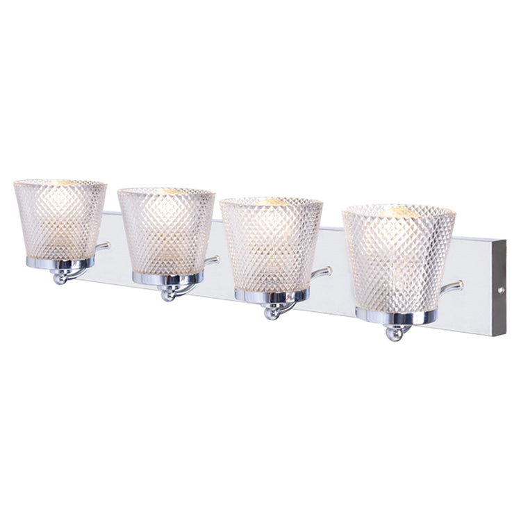 Xtricity - Luminaire de Vanité à 4 Lumières, Largeur de 26.4'', De la Collection Riva, Fini Chromé - Simple Boutique