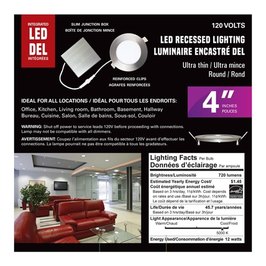 Xtricity Luminaire encastré del 4'' 12W/720L/5000k "Nickel" - Simple Boutique