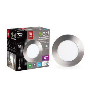 Xtricity Luminaire encastré del 4'' 12W/720L/5000k "Nickel" - Simple Boutique
