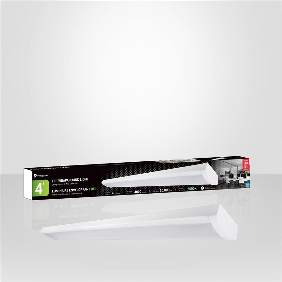 Xtricity - Plafonnier DEL, Longeur de 4 Pieds, 48W, Durée de Vie de 50 000 Heures, Blanc - Simple Boutique