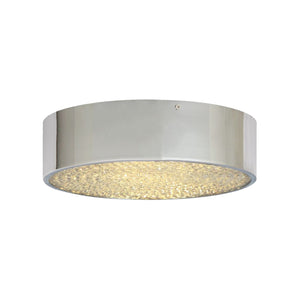 Xtricity - Plafonnier Drum avec DEL Intégrées, Diamètre de 12'', De la Collection Dublin, Fini Chromé - Simple Boutique