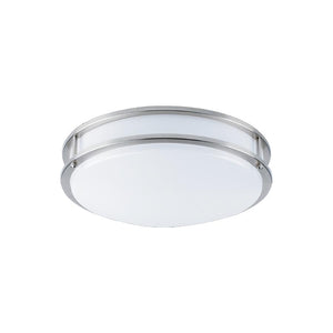 Xtricity - Plafonnier Rond avec DEL Intégrées, Diamètre de 12'', 15W, De la Collection Milano, Argenté - Simple Boutique