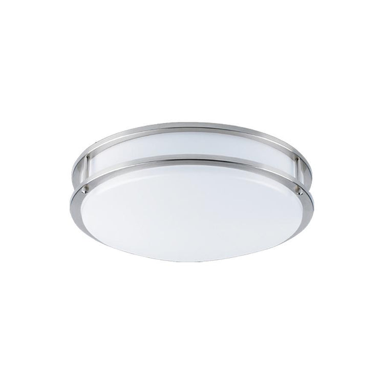 Xtricity - Plafonnier Rond avec DEL Intégrées, Diamètre de 12'', 15W, De la Collection Milano, Argenté - Simple Boutique