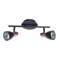 Xtricity - Plafonnier à 2 Têtes, Largeur de 16,1'', De la Collection Riviera, Noir - Simple Boutique
