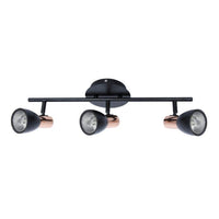 Xtricity - Plafonnier à 3 Têtes, Largeur de 24.4'', De la Collection Riviera, Noir - Simple Boutique