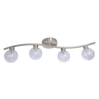 Xtricity - Plafonnier à 4 Têtes, Largeur de 26.3'', De la Collection Oscar, Argenté - Simple Boutique