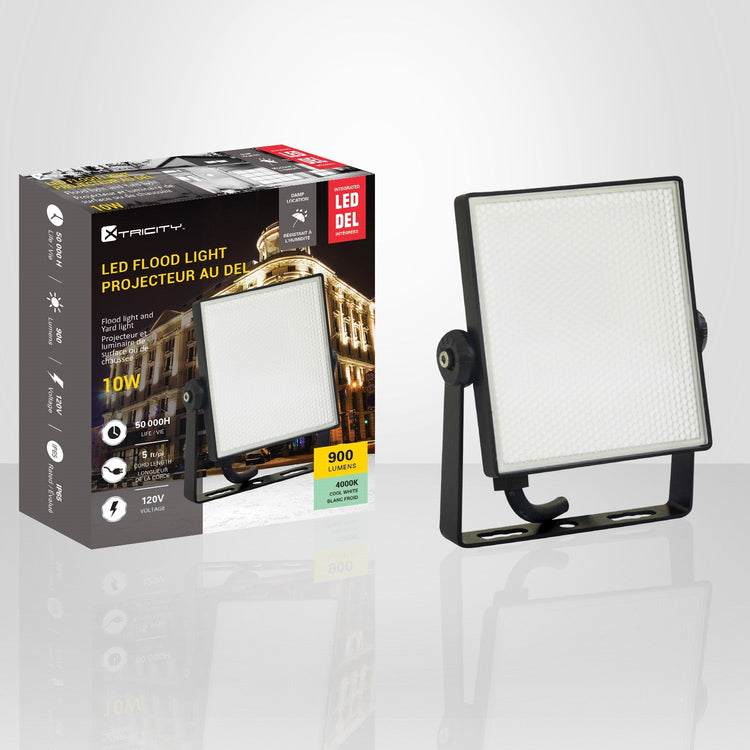 Xtricity - Projecteur DEL Étanche, 900 Lumens, 10W, Pour Usage Extérieur, 4000K Blanc Froid - Simple Boutique