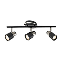 Xtricity - Rail d'éclairage à 3 Têtes, Largeur de 20.5'', De la Collection Harbour, Nickel Brossé et Noir - Simple Boutique