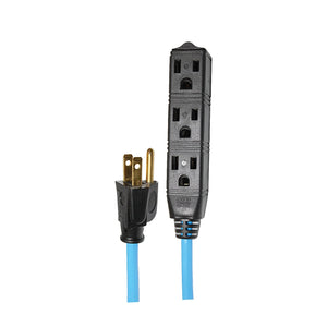 Xtricity - Rallonge Électrique à 3 Prises avec Mise à la Terre, Longeur de 3 Mètre, Pour Usage Extérieur en Hiver, Bleu - Simple Boutique