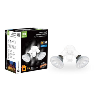 Xtricity détecteur de mouvement à 2 têtes 180w maximum blanc - Simple Boutique