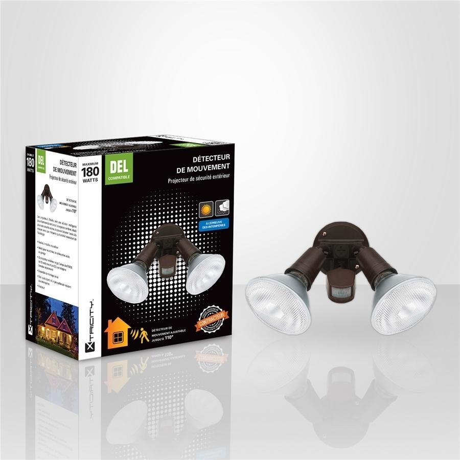 Xtricity détecteur de mouvement à 2 têtes 180w maximum brun - Simple Boutique