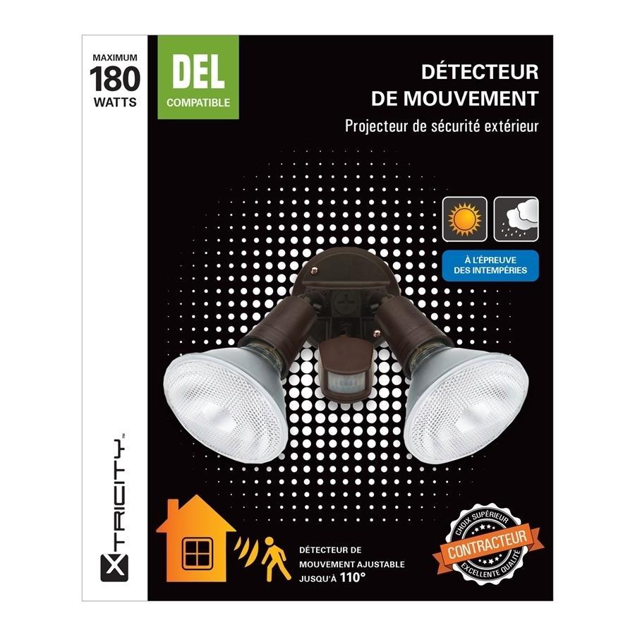 Xtricity détecteur de mouvement à 2 têtes 180w maximum brun - Simple Boutique
